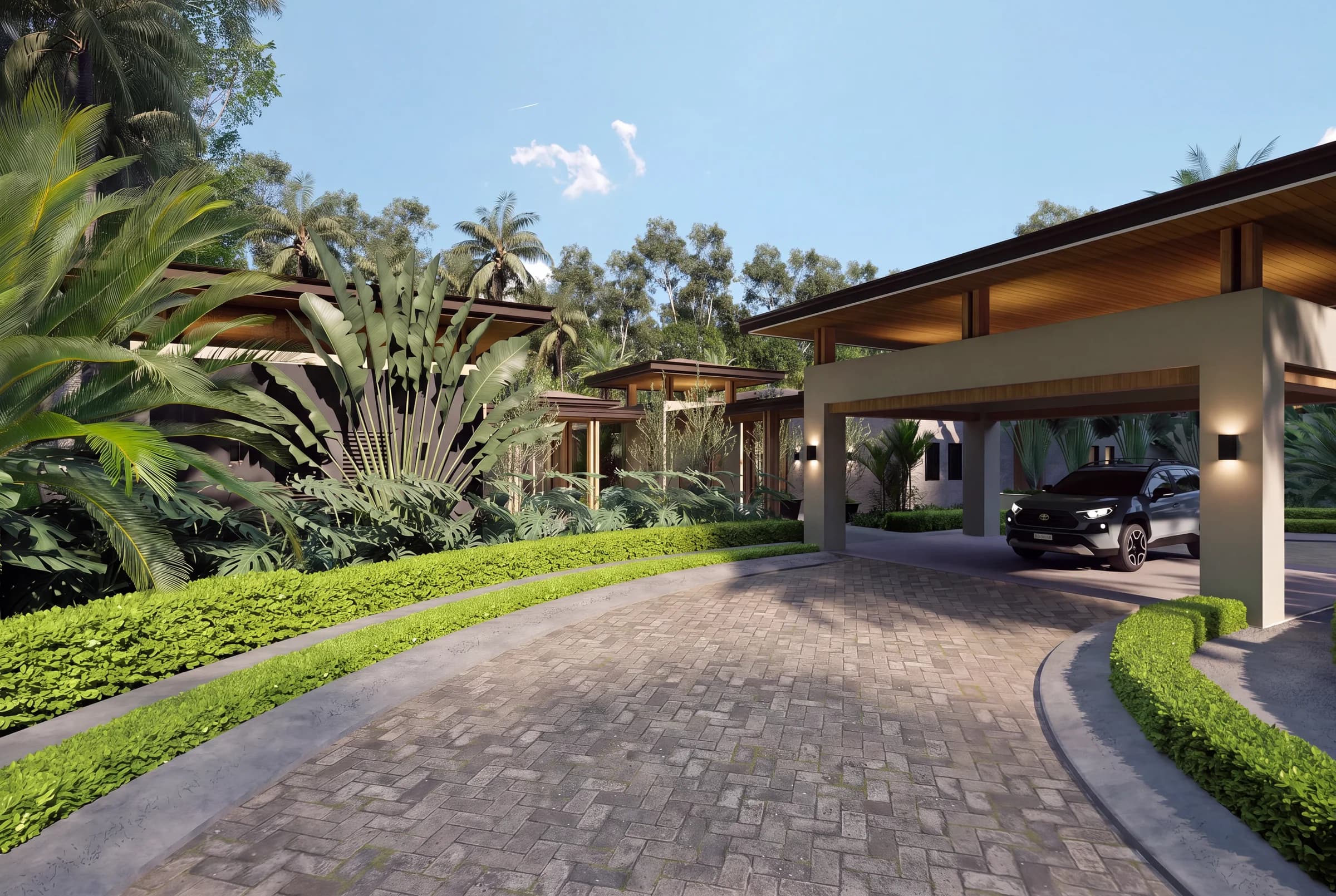 Acceso a la entrada de Selva Grand House